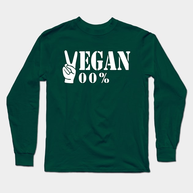 Vegan 200% Long Sleeve T-Shirt by graphicganga